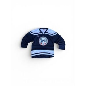 Warrior Columbus Blue Jackets Hockey School Jersey Mens Small Navy Blue White